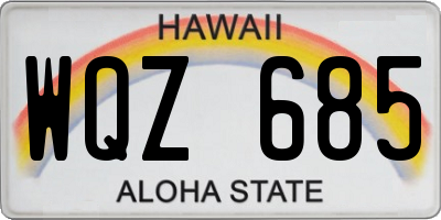 HI license plate WQZ685