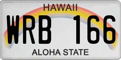 HI license plate WRB166