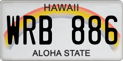 HI license plate WRB886