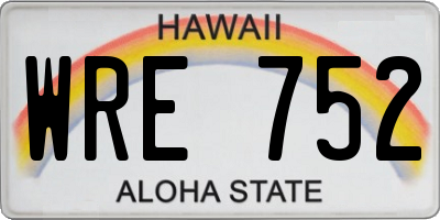 HI license plate WRE752