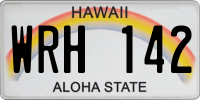 HI license plate WRH142