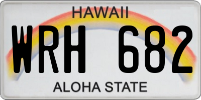 HI license plate WRH682
