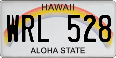HI license plate WRL528