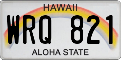 HI license plate WRQ821