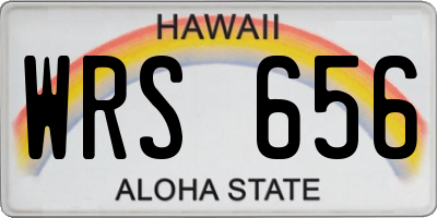 HI license plate WRS656