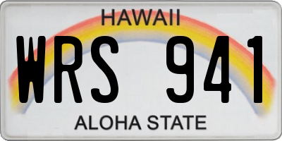 HI license plate WRS941