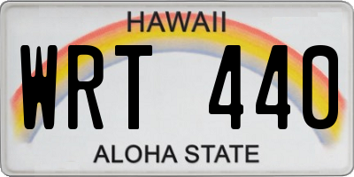 HI license plate WRT440