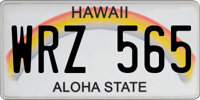 HI license plate WRZ565