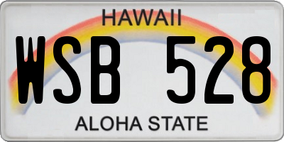 HI license plate WSB528