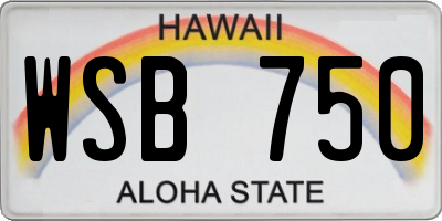 HI license plate WSB750
