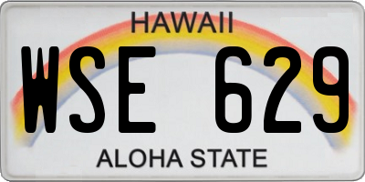 HI license plate WSE629
