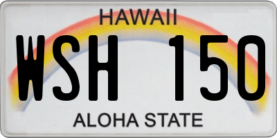 HI license plate WSH150