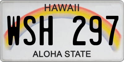 HI license plate WSH297