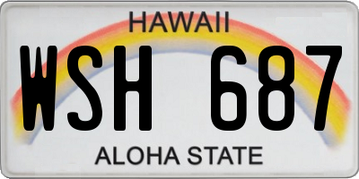 HI license plate WSH687