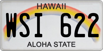 HI license plate WSI622