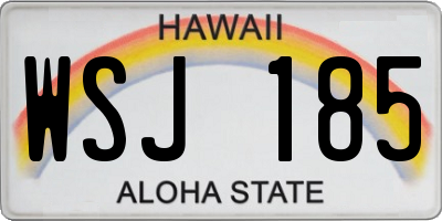HI license plate WSJ185