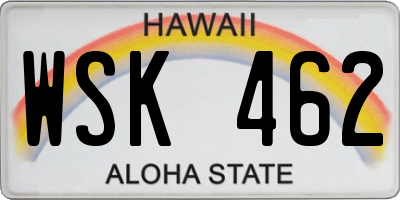 HI license plate WSK462