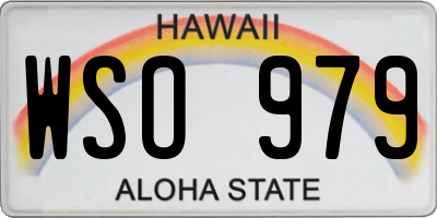 HI license plate WSO979