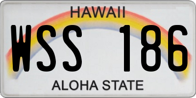 HI license plate WSS186