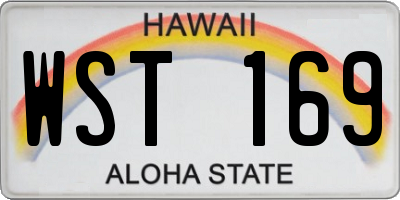 HI license plate WST169