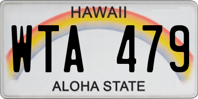 HI license plate WTA479