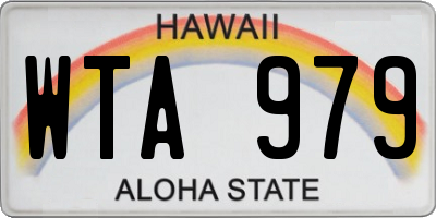 HI license plate WTA979