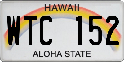 HI license plate WTC152