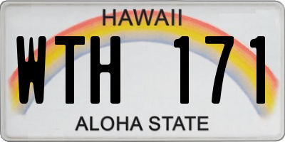 HI license plate WTH171