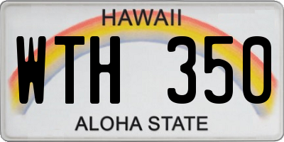 HI license plate WTH350