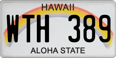HI license plate WTH389