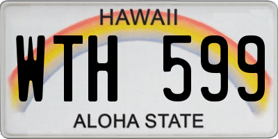 HI license plate WTH599