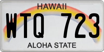 HI license plate WTQ723