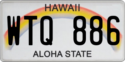 HI license plate WTQ886