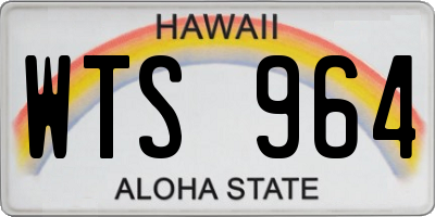 HI license plate WTS964