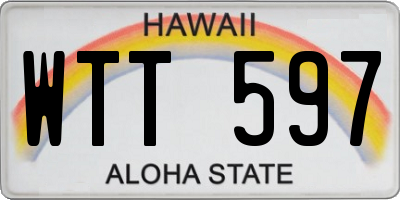 HI license plate WTT597