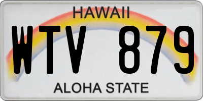 HI license plate WTV879