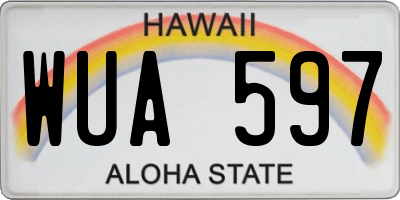 HI license plate WUA597