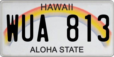 HI license plate WUA813