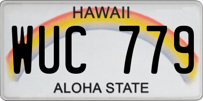 HI license plate WUC779
