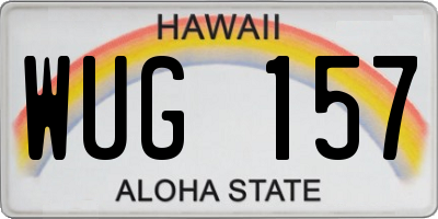 HI license plate WUG157