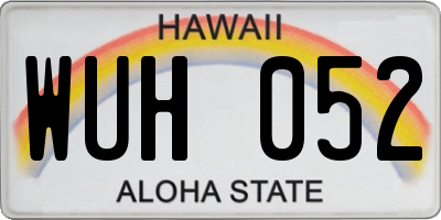 HI license plate WUH052