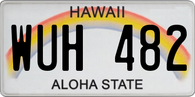 HI license plate WUH482