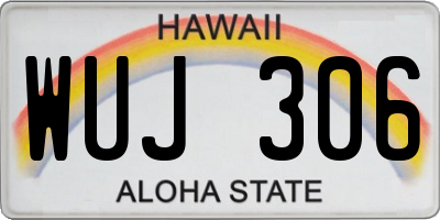 HI license plate WUJ306