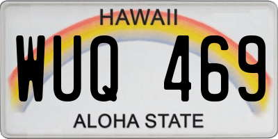 HI license plate WUQ469