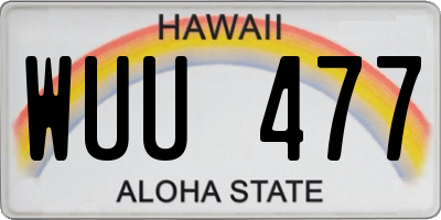 HI license plate WUU477