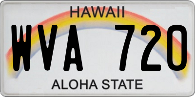 HI license plate WVA720