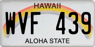 HI license plate WVF439
