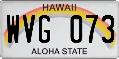 HI license plate WVG073