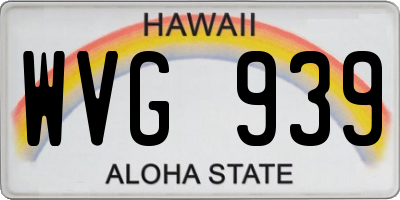 HI license plate WVG939