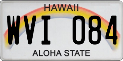 HI license plate WVI084
